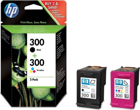 Cartuse originale - Combo-Pack Original CN637EE HP CMYK, nr.300, pentru DJ D2530 | 2560 | 5560 | F2420 | 2480 | 4580 | PS C4680 | 4780, 