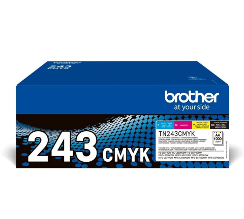Cartuse originale - Combo-Pack Original TN243CMYK Brother CMYK, TN243CMYK, pentru HL-L3210 | L3270 | DCP-L3510 | L3550 | MFC-L3730 | L3770, 1K