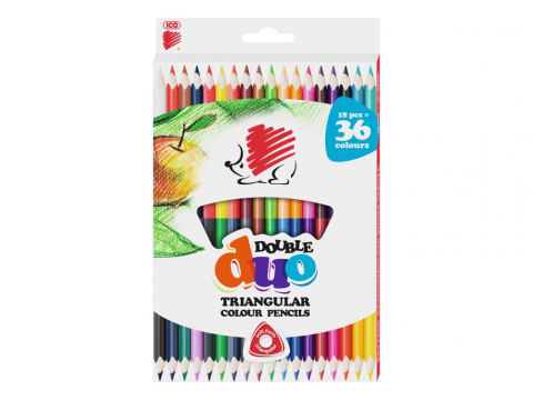 Creioane colorate - Creioane colorate Ico Arici Duo 18/set