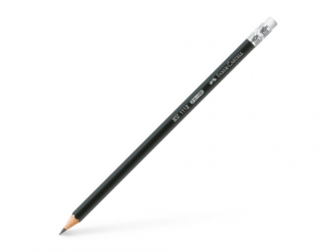 Instrumente de scris - Creion grafit HB hexagonal cu guma 1112 Faber-Castell