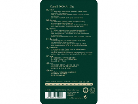 Creion grafit hexagonal Arta Castell 9000 Faber-Castell 12 buc/set [2]