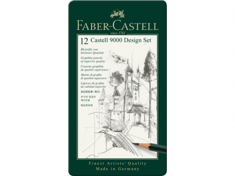 Creioane - Creion grafit hexagonal Design Castell 9000 Faber-Castell 12 buc/set