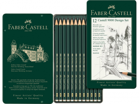 Creion grafit hexagonal Design Castell 9000 Faber-Castell 12 buc/set [1]
