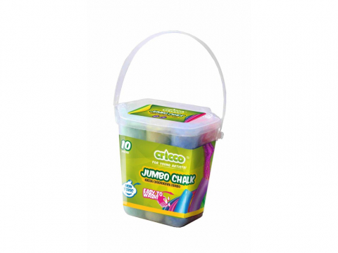 Accesorii - Creta colorata groasa 10 buc/galetusa