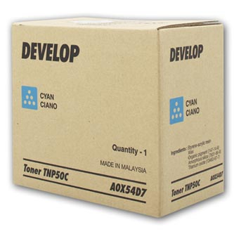 Cartuse originale Develop - EXT Dezvoltare toner original A0X54D7 , TNP-50C , cyan , 5000p