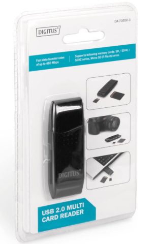 DIGITUS USB 2.0 SD/Micro SD Cardreader for SD SDHC/SDXC and TF Micro-SD cards Cod Produs: DA-70310-3 [2]