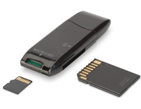 DIGITUS USB 2.0 SD/Micro SD Cardreader for SD SDHC/SDXC and TF Micro-SD cards Cod Produs: DA-70310-3 [1]