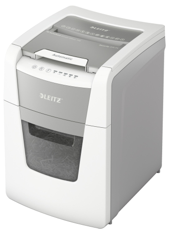 Distrugator automat documente Leitz IQ Small Office  ,  100 coli ,  P4 ,  cross-cut (tip confeti) ,  cos 34 litri ,  alb-gri ,  Leitz Cod Produs: 80110000 [0]