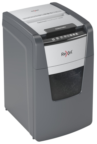 Distrugator automat documente Rexel OPTIMUM 130M  ,  130 coli ,  P5 ,  micro-cut (tip particule) ,  cos 44 litri ,  negru-gri ,  Cod Produs: 2020130MEU [2]