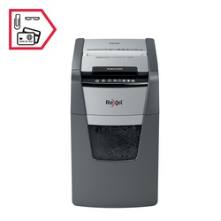 Distrugator automat documente Rexel OPTIMUM 130X  ,  130 coli ,  P4 ,  cross-cut (tip confeti) ,  cos 44 litri ,  negru-gri ,  Cod Produs: 2020130XEU [9]