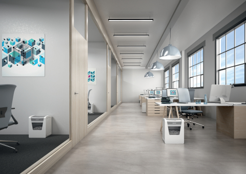 Distrugator manual documente Leitz IQ Office ,  10 coli ,  P5 ,  micro-cut (tip particule) ,  cos 23 coli ,  alb ,  Leitz Cod Produs: 80020000 [8]