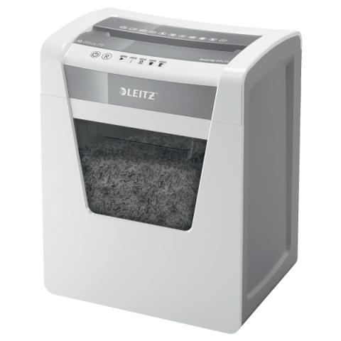Distrugator manual documente Leitz IQ Office ,  10 coli ,  P5 ,  micro-cut (tip particule) ,  cos 23 coli ,  alb ,  Leitz Cod Produs: 80020000 [0]