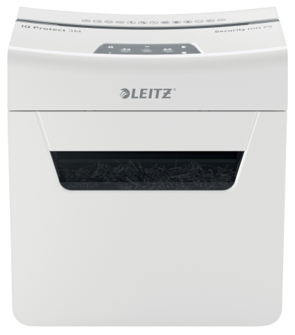 Distrugator manual documente Leitz IQ Protect 3M  ,  3 coli ,  P5 ,  micro-cut (tip particule) ,  cos 10 litri ,  alb ,  Leitz Cod Produs: 80930000 [9]