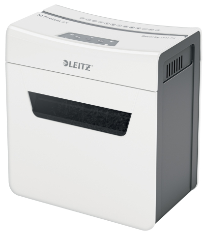 Distrugator manual documente Leitz IQ Protect 6X  ,  6 coli ,  P4 ,  cross-cut (tip confeti) ,  cos 10 litri ,  alb ,  Leitz Cod Produs: 80900000 [0]