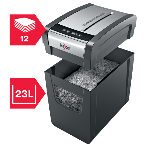 Distrugator manual documente MOMENTUM subtire X312-SL ,  12 coli ,  P3 ,  cross-cut (tip confeti) Rexel Cod Produs: 2104574EU [4]