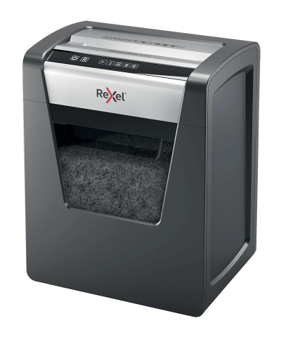 Distrugator manual documente MOMENTUM X415 ,  15 coli ,  P4 ,  cross-cut (tip confeti) Rexel Cod Produs: 2104576EU [1]