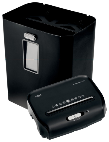 Distrugator manual documente Rexel PROMAX QS REX623 ,  6 coli ,  P4 ,  cross-cut (tip confeti) ,  cos 23 litri ,  negru ,  Cod Produs: 2104581EU [1]