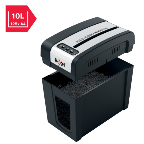 Distrugator manual documente Rexel SECURE MC3 Slim ,  3 coli ,  P5 ,  micro-cut (tip particule) ,  cos 10 litri ,  negru-argintiu ,  Cod Produs: 2020131EU [2]