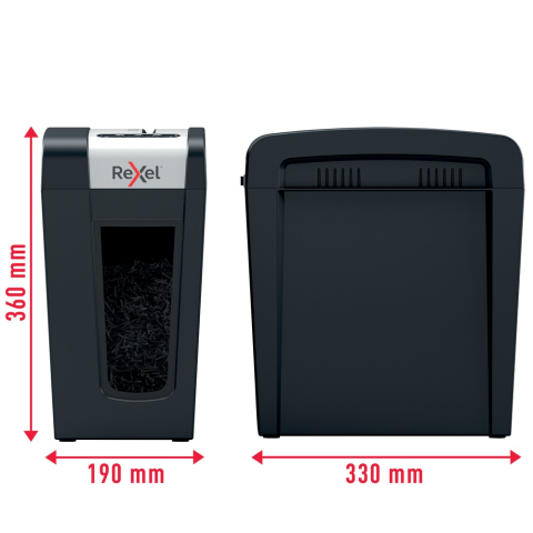 Distrugator manual documente Rexel SECURE MC4 Slim ,  4 coli ,  P5 ,  micro-cut (tip particule) ,  cos 14 litri ,  negru-argintiu ,  Cod Produs: 2020132EU [5]