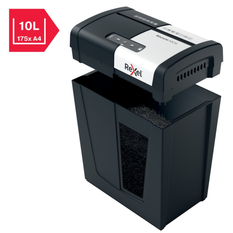 Distrugator manual documente Rexel SECURE MC6 ,  6 coli ,  P5 ,  micro-cut (tip particule) ,  cos 18 litri ,  negru-argintiu ,  Cod Produs: 2020130EU [2]