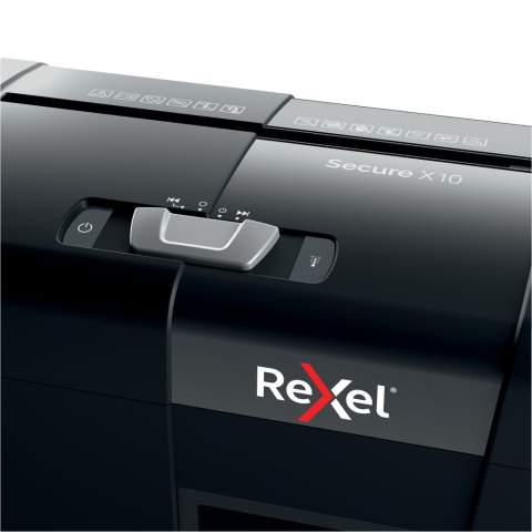 Distrugator manual documente Rexel SECURE X10 ,  10 coli ,  P4 ,  cross-cut (tip confeti) ,  cos 18 litri ,  negru ,  Cod Produs: 2020124EU [11]