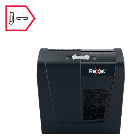 Distrugator manual documente Rexel SECURE   X6,   6 coli, P4, cross-cut (tip confeti), cos  10 litri, negru, Cod Produs: 2020122EU [4]