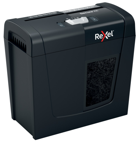 Distrugator manual documente Rexel SECURE   X6,   6 coli, P4, cross-cut (tip confeti), cos  10 litri, negru, Cod Produs: 2020122EU [10]