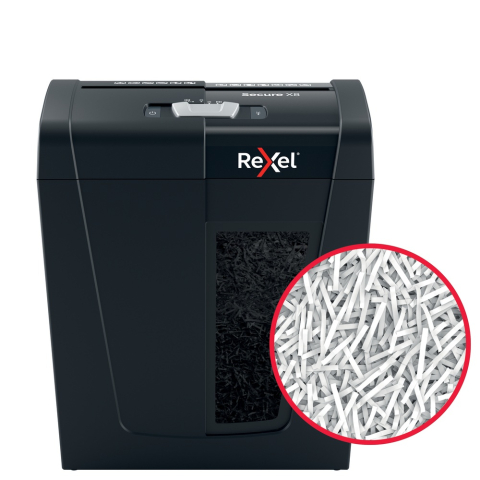 Distrugator manual documente Rexel SECURE X8 ,  8 coli ,  P4 ,  cross-cut (tip confeti) ,  cos 14 litri ,  negru ,  Cod Produs: 2020123EU [3]