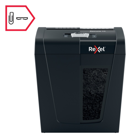 Distrugator manual documente Rexel SECURE X8 ,  8 coli ,  P4 ,  cross-cut (tip confeti) ,  cos 14 litri ,  negru ,  Cod Produs: 2020123EU [4]
