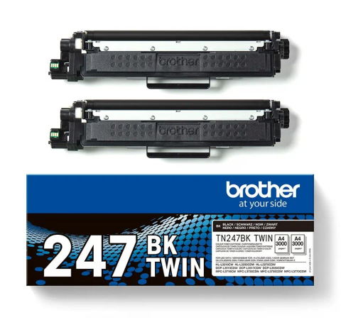 Dual-Pack  TN247BKTWIN Original Brother Black, TN247BKTWIN, pentru HL-L3210 | L3270 | DCP-L3510 | L3550 | MFC-L3730 | L3770, 3K [1]