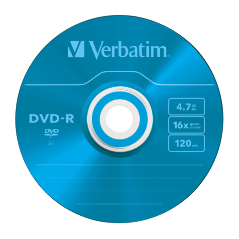 Blank-uri - DVD-R VERBATIM 4.78GB ,  VITEZA 16X ,  COLOUR SURFACE ,  SLIM CASE ,  1 BUC ,  Cod Produs: 43557