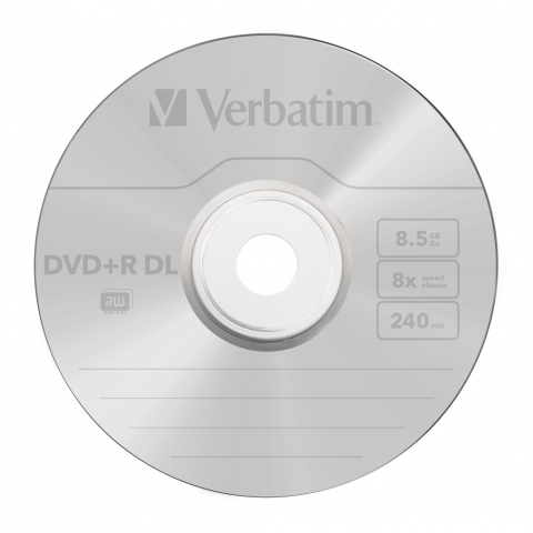 DVD+R VERBATIM 8.5GB ,  240min ,  viteza 8x ,  50 buc ,  Double Layer ,  spindle ,  Cod Produs: 43758 [2]