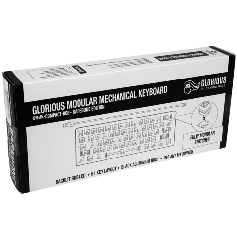 Glorious Barebone GMMK Compact ,  ANSI Layout ,  USB-C ,  RGB ,  Negru Cod Produs: GMMK-COMPACT-RGB [8]