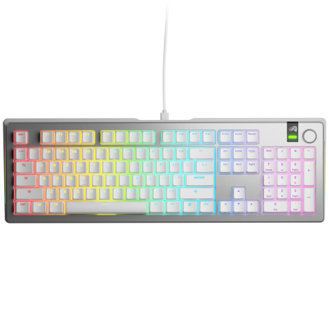 Electronice - Glorious Tastatura mecanica GMMK 3 PRO 100% Prebuilt ,  USB-C ,  Fox Switches ,  US layout ,  104 taste ,  Gri Cod Produs: GLO-KB-GMMK3-PRO-100-PB-FOX-W-SIL-US