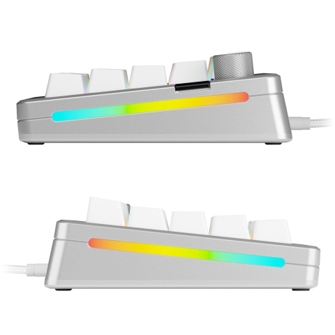 Glorious Tastatura mecanica GMMK 3 PRO 65% Prebuilt ,  USB-C ,  Fox Switches ,  US layout ,  66 taste ,  Gri Cod Produs: GLO-KB-GMMK3-PRO-65-PB-FOX-W-SIL-US [2]