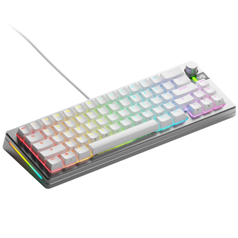 Glorious Tastatura mecanica GMMK 3 PRO 65% Prebuilt ,  USB-C ,  Fox Switches ,  US layout ,  66 taste ,  Gri Cod Produs: GLO-KB-GMMK3-PRO-65-PB-FOX-W-SIL-US [1]