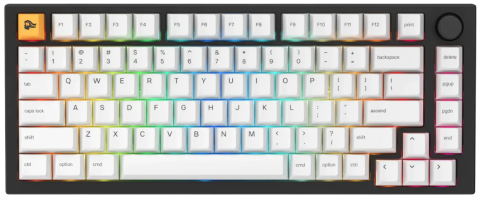 Electronice - Glorious Tastatura mecanica GMMK PRO 75% Pre-built ,  USB-C ,  Fox Linear Switch ,  Layout US ,  Negru/Alb Cod Produs: GLO-GMMK-P75-FOX-B