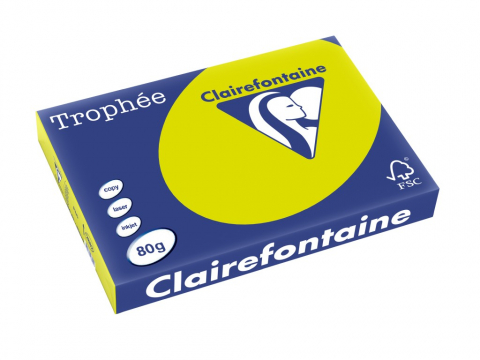 Hartie color - Hartie A3 80 g/mp color intens fluo 500/top Clairefontaine