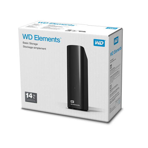 HDD extern WD 14 TB ,  Elements ,  3.5 inch ,  USB 3.0 ,  negru ,  Cod Produs: WDBWLG0140HBK-EESN [5]