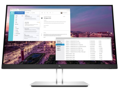 HP E-Display E23 G4 23inch IPS FHD 1920x1080 16: 9 Display Port HDMI VGA 5xUSB Without Cable 3YW , Cod Produs: 9VF96A3#ABB [0]