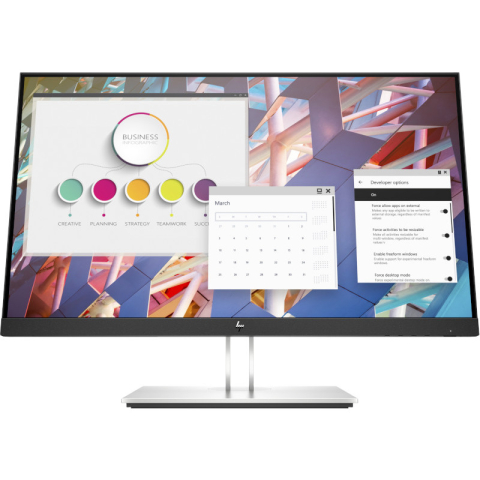 HP E-Display E24 G4 23.8inch IPS FHD 1920x1080 16: 9 Display Port HDMI VGA 5xUSB Without Cable 3YW , Cod Produs: 9VF99A3#ABB [0]