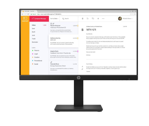 HP P24h G4 FHD Height Adjust Monitor 23.8inch Anti-Glare IPS Black 16: 9 1920 x 1080 60 Hz 5ms 178 / 178 250 nits 1000: 1 93 PPI CG: 72 ,  Cod Produs: 7VH44AA#ABB [0]