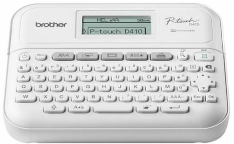 Echipamente de printare si scanare - Imprimanta Transfer Termic BROTHER 180dpi PT-D410, Viteza de tiparire: 20mm/s, Latime maxima de imprimare: 18 mm|Conectivitate: USB , Imprimare Cod de bare: NU (timbru verde 3.5 RON) PTD410YJ1