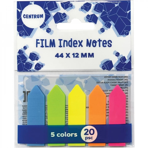 Index, notesuri adezive - Index NEON autoadeziv plastic 45 x 12mm 100 de file