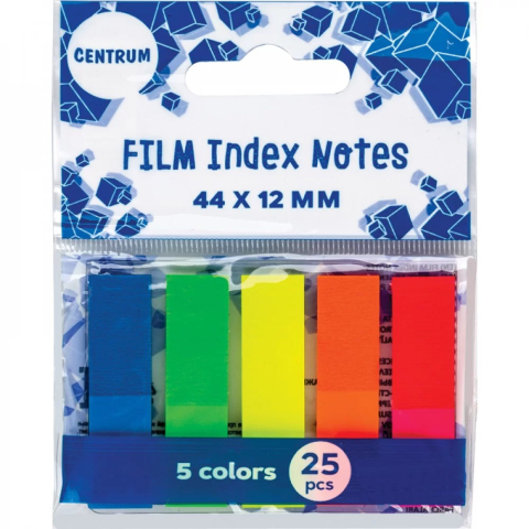 Index, notesuri adezive - Index NEON autoadeziv plastic 45 x 12mm 125 de file
