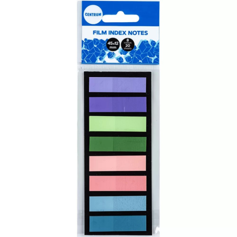 Index, notesuri adezive - Index NEON autoadeziv plastic 45 x 12mm 160 file