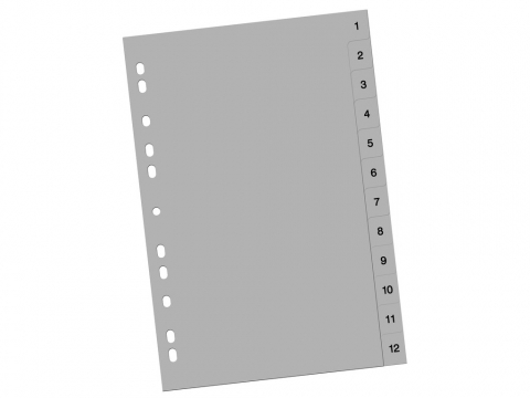 Intercalatoare - Index plastic 1-12