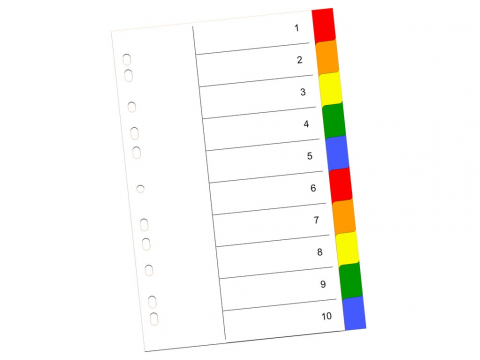 Organizare si arhivare - Index plastic 10/set