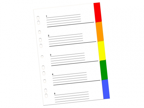 Intercalatoare - Index plastic 5/set