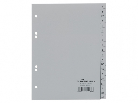 Intercalatoare - Index plastic A5 A-Z Durable